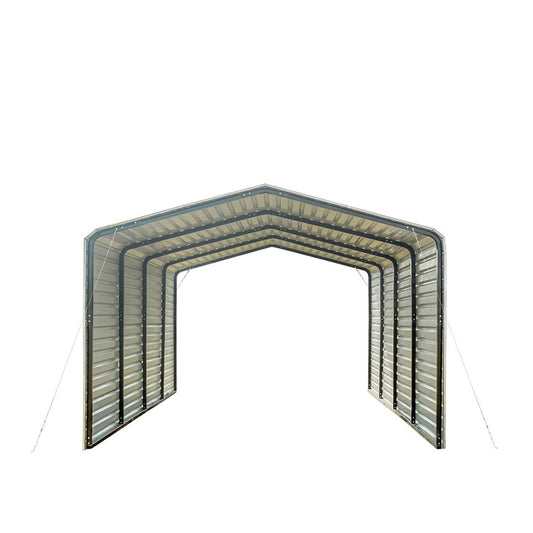 CP1220F 12' x 20' All-Steel Carport with Enclosed Sides