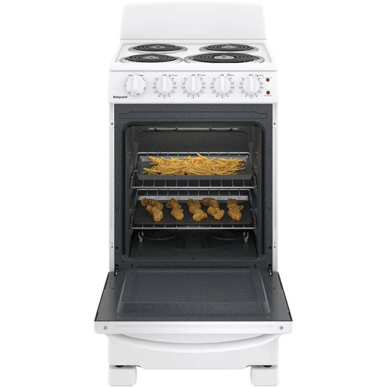 20 in. 4 Burner Element Free-Standing Electric Range in White