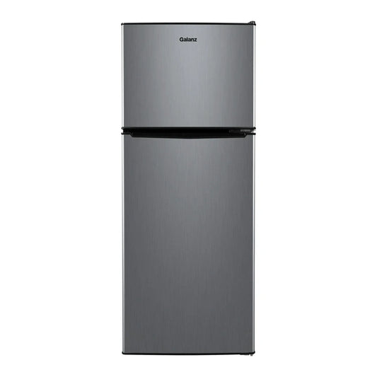 4.6. Cu ft Two Door Mini Refrigerator with Freezer, Stainless Steel