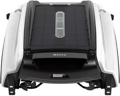Betta SE Solar Powered Automatic Robotic Pool Surface Skimmer Cleaner with 30-Hour Continuous Cleaning Battery Power and Re-Engineered Twin Salt Chlorine Tolerant Motors (Blue)