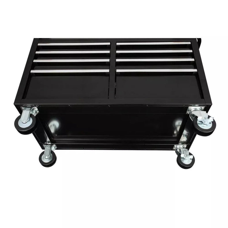 46 in. W x 24 in. D 9-Drawer Gloss Black Deep Tool Chest Mobile Workbench