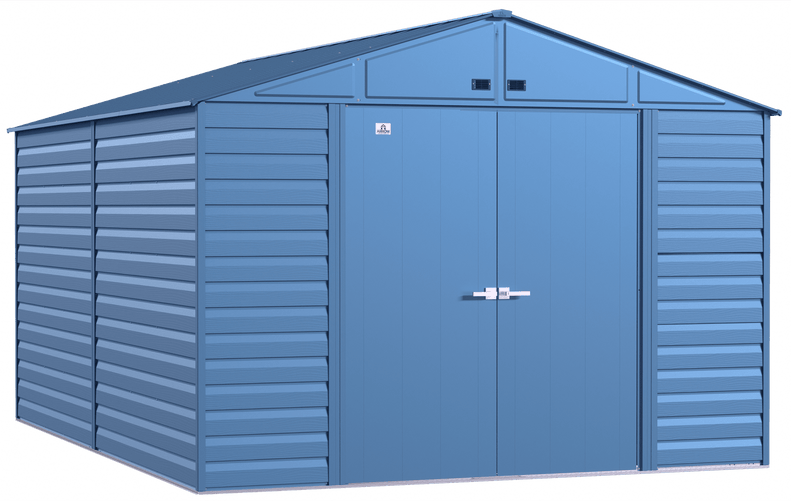 Arrow Select Steel Storage Shed, 10x14, Blue Grey