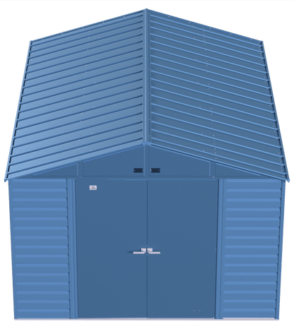 Arrow Select Steel Storage Shed, 10x14, Blue Grey